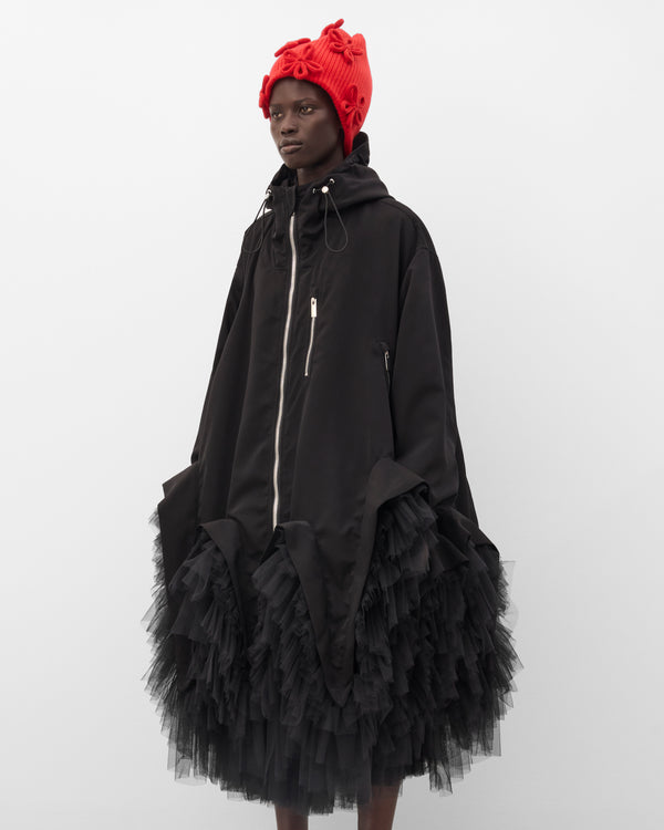 Noir Kei Ninomiya - Women's Hooded Technical Tulle Coat - (Black)