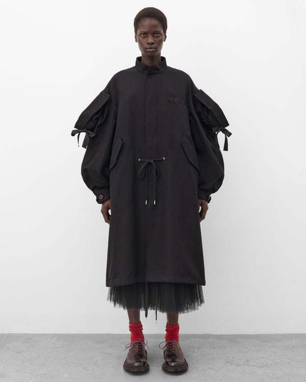 Noir Kei Ninomiya - Women's Fishtail Ribbon Parka - (Black)