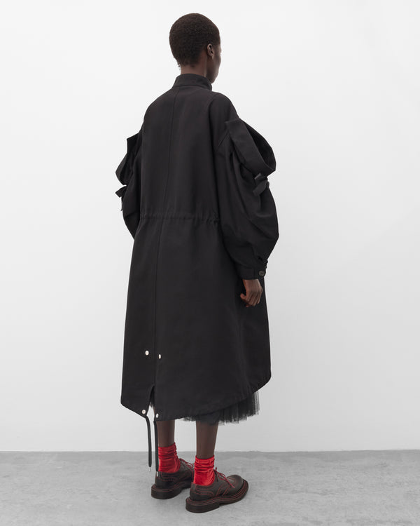 Noir Kei Ninomiya - Women's Fishtail Ribbon Parka - (Black)