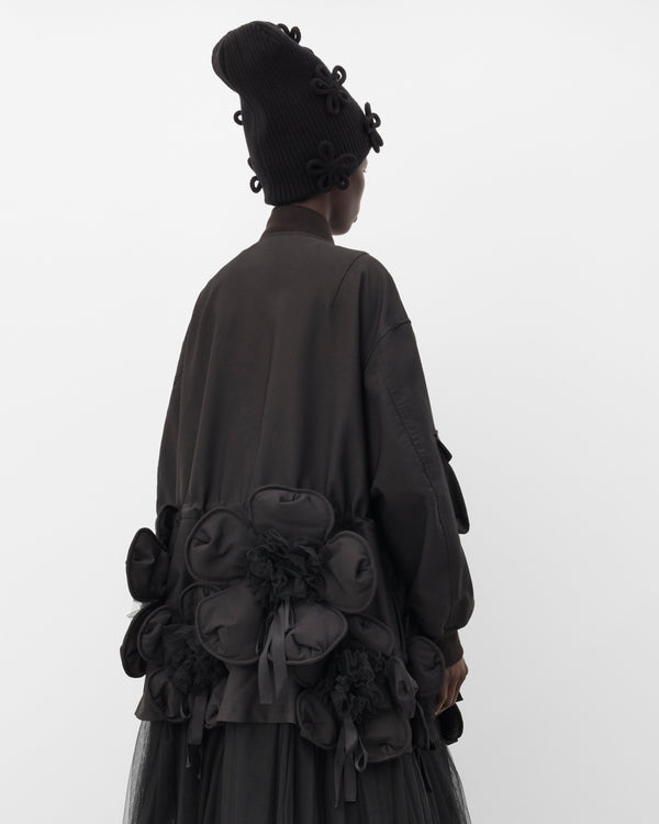 Noir Kei Ninomiya - Women's Floral Tulle Bomber Jacket - (Black)