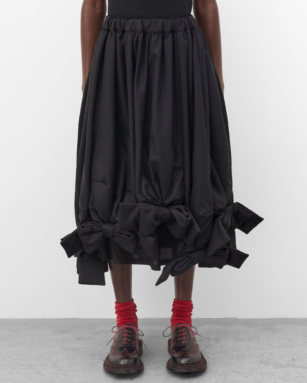 Noir Kei Ninomiya - Women's Gathered Bow Skirt - (Black)