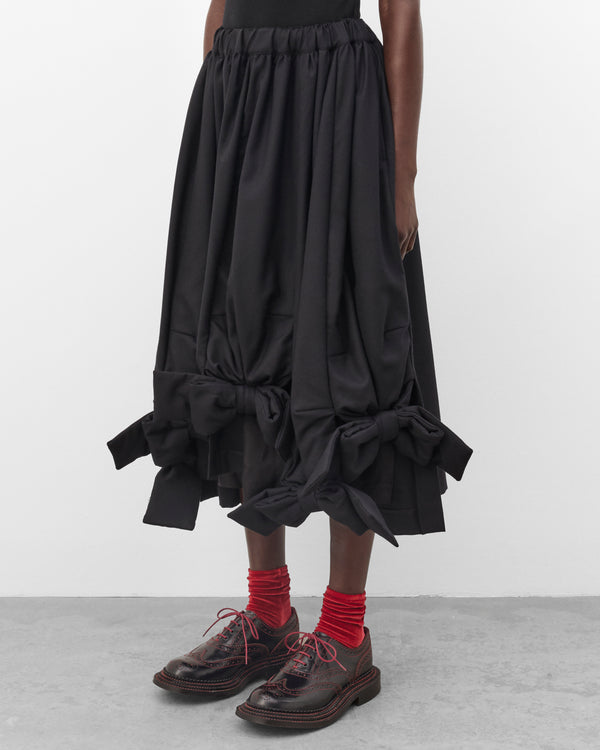 Noir Kei Ninomiya - Women's Gathered Bow Skirt - (Black)
