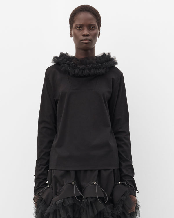 Noir Kei Ninomiya - Women's Tulle Hooded T-Shirt - (Black)