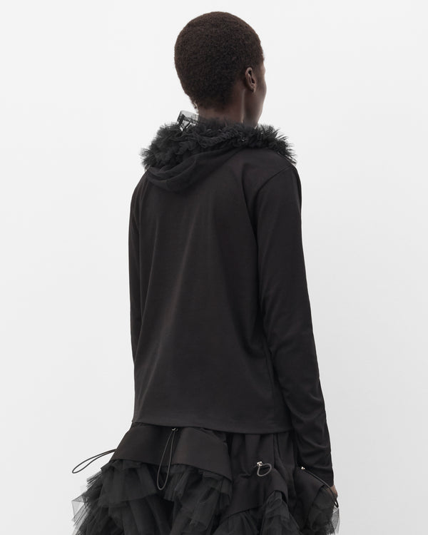 Noir Kei Ninomiya - Women's Tulle Hooded T-Shirt - (Black)