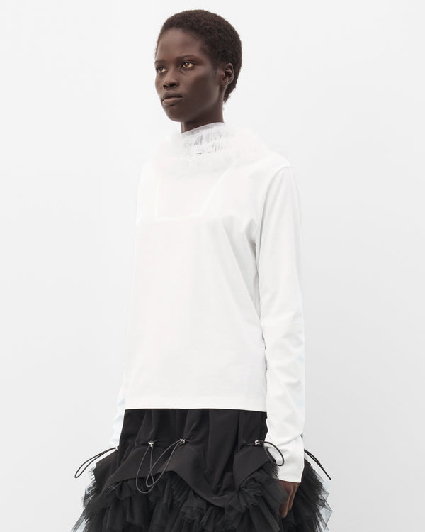 Noir Kei Ninomiya - Women's Tulle Hooded T-Shirt - (White)