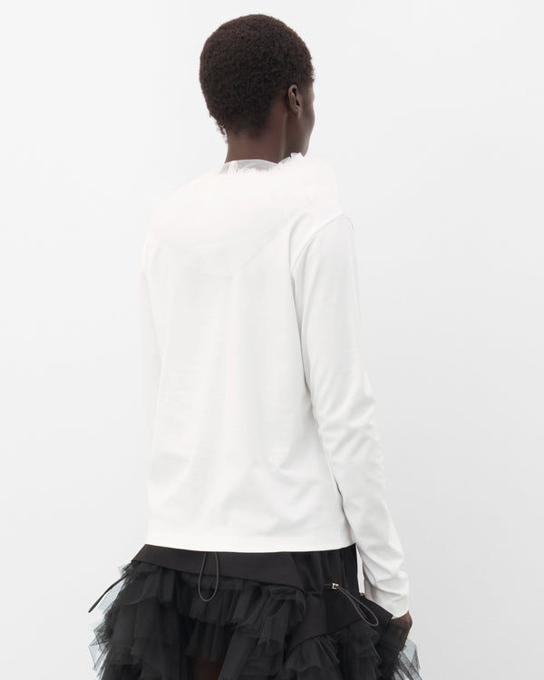 Noir Kei Ninomiya - Women's Tulle Hooded T-Shirt - (White)