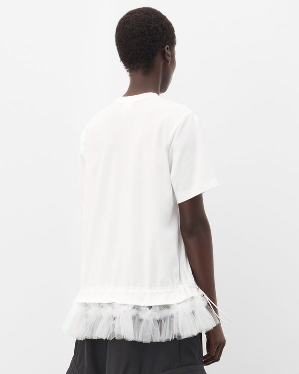 Noir Kei Ninomiya - Women's Tulle Hem T-Shirt - (White)
