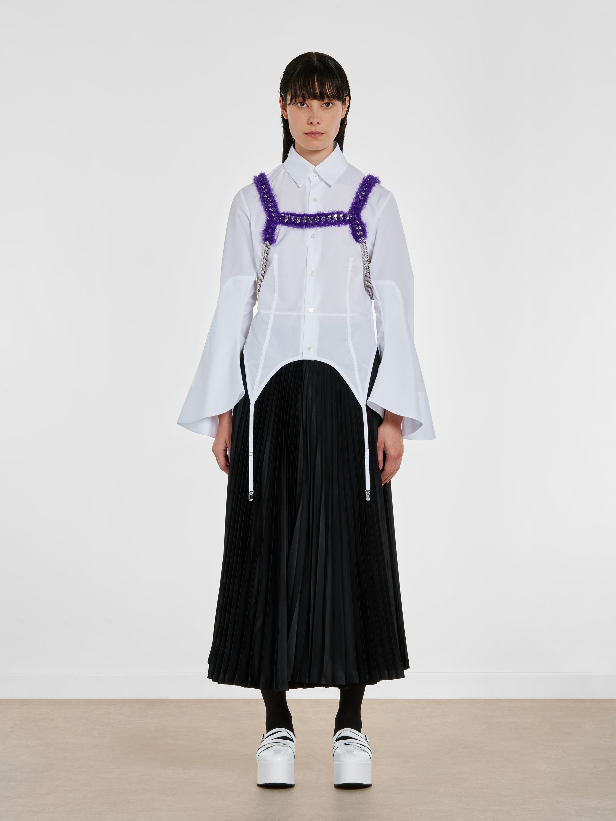 Noir Kei Ninomiya - Women’s Fur Chain Vest - (Purple) view 4