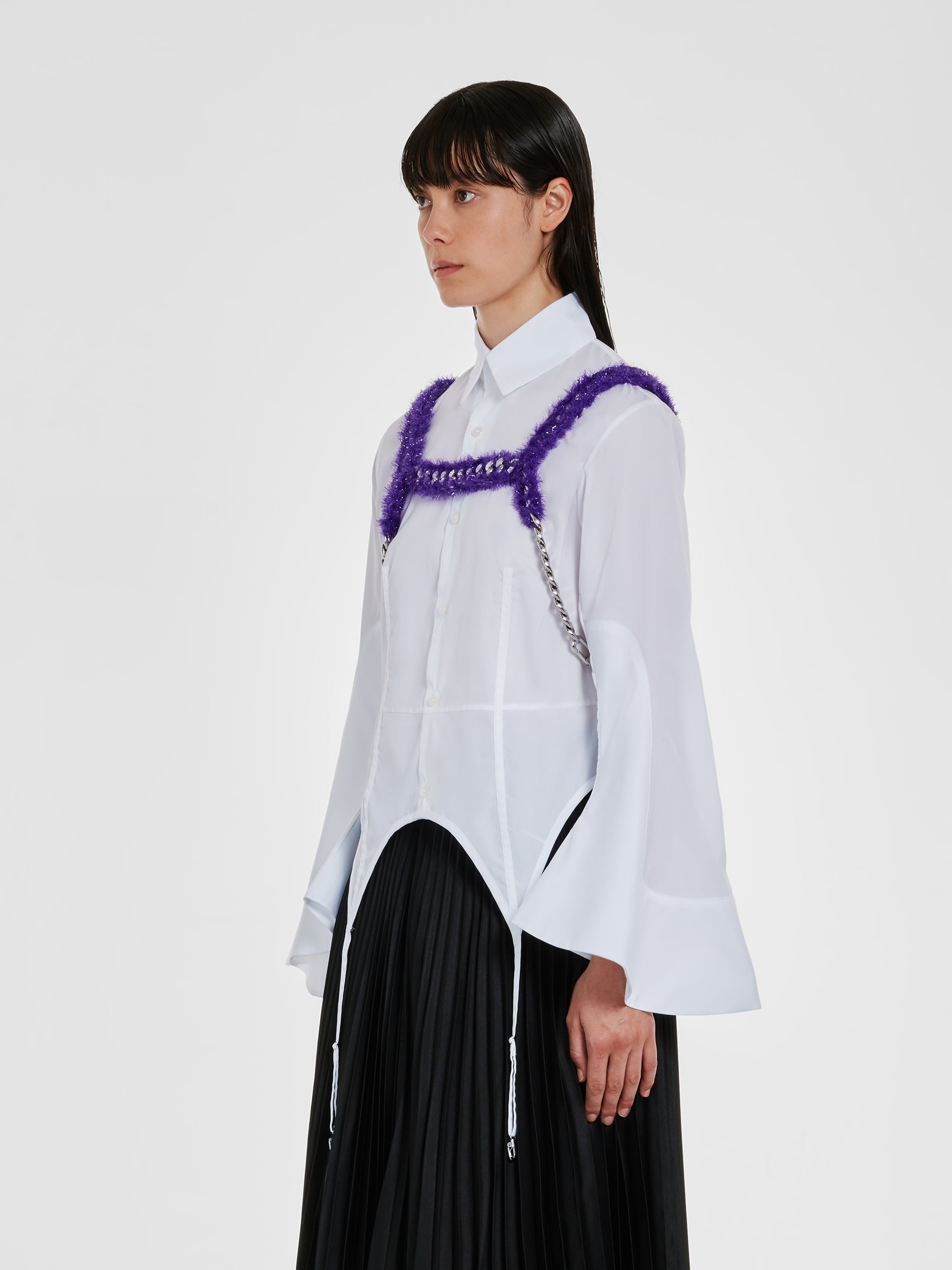 Noir Kei Ninomiya - Women’s Fur Chain Vest - (Purple) view 2