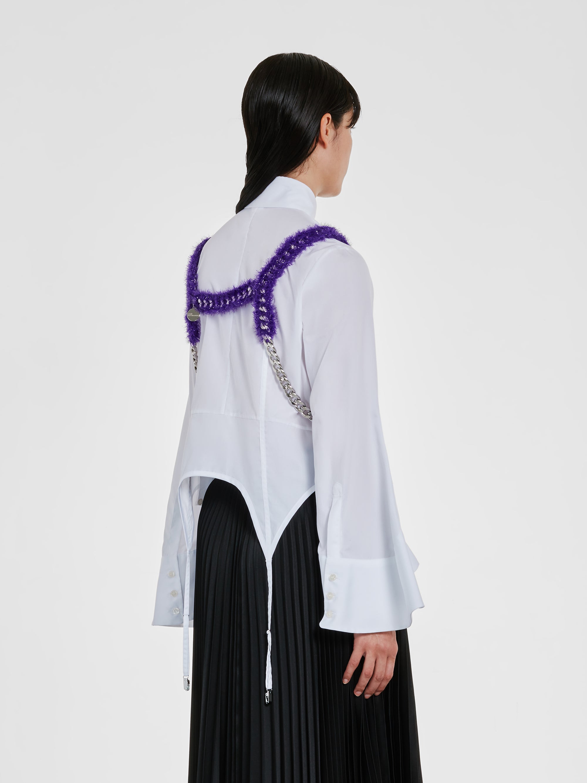 Noir Kei Ninomiya - Women’s Fur Chain Vest - (Purple) view 3