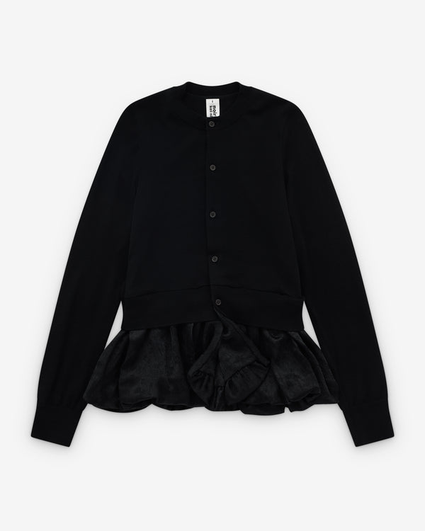 Noir Kei Ninomiya - Women’s Peplum Hem Cardigan - (Black)