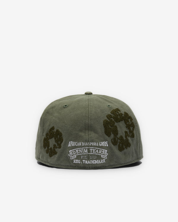 Denim Tears - Men's New Era 59/50 Mono Wreath Cap - (Green)