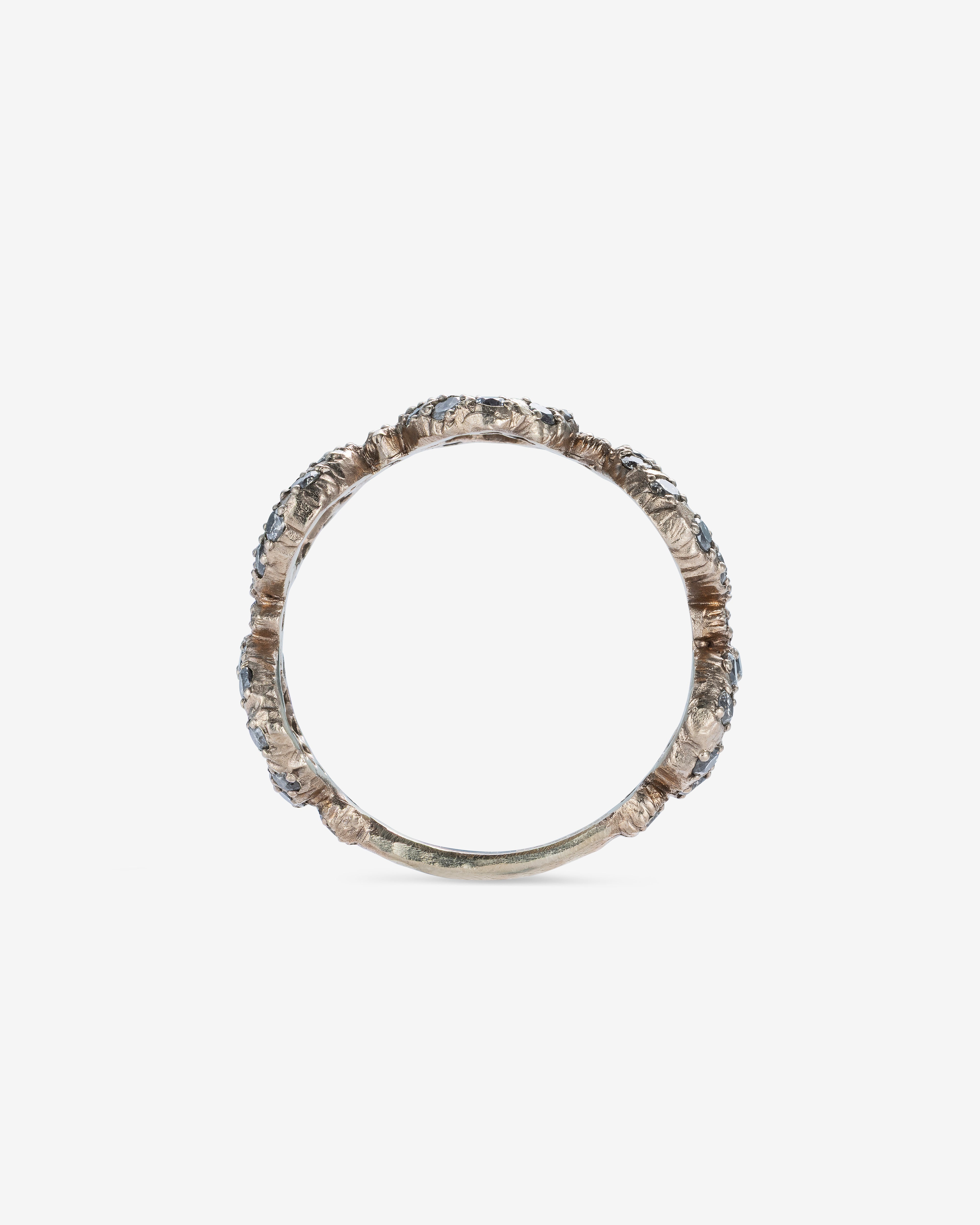 Noguchi Bijoux : Grey Diamond Cut Out Ring (White Gold) | Dover