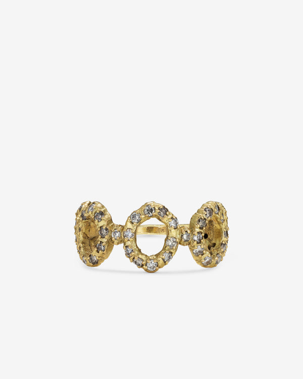 Noguchi Bijoux  - Brown Diamond Cut Out Ring -  (Yellow Gold)