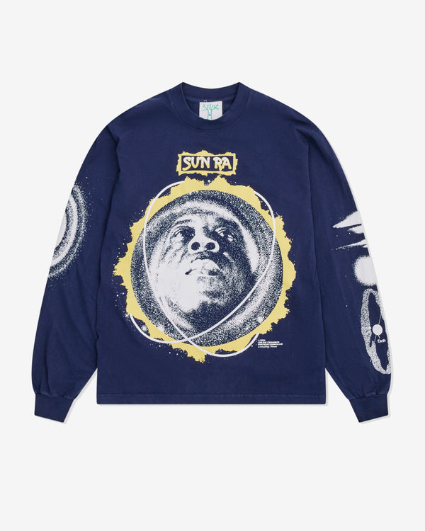 Online Ceramics - Men's Sun Ra Strange Celestial Road Long Sleeve T-Shirt - (Navy)