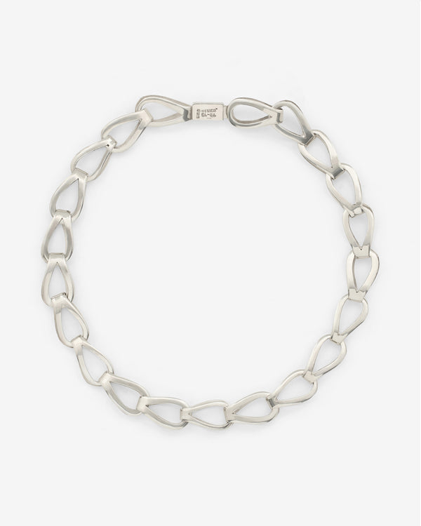 Old Jewelry - Dew Loop Necklace - (Silver)