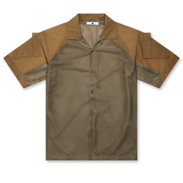 Olly Shinder - Men’s Short Sleeve Army Shirt - (Oatmeal)
