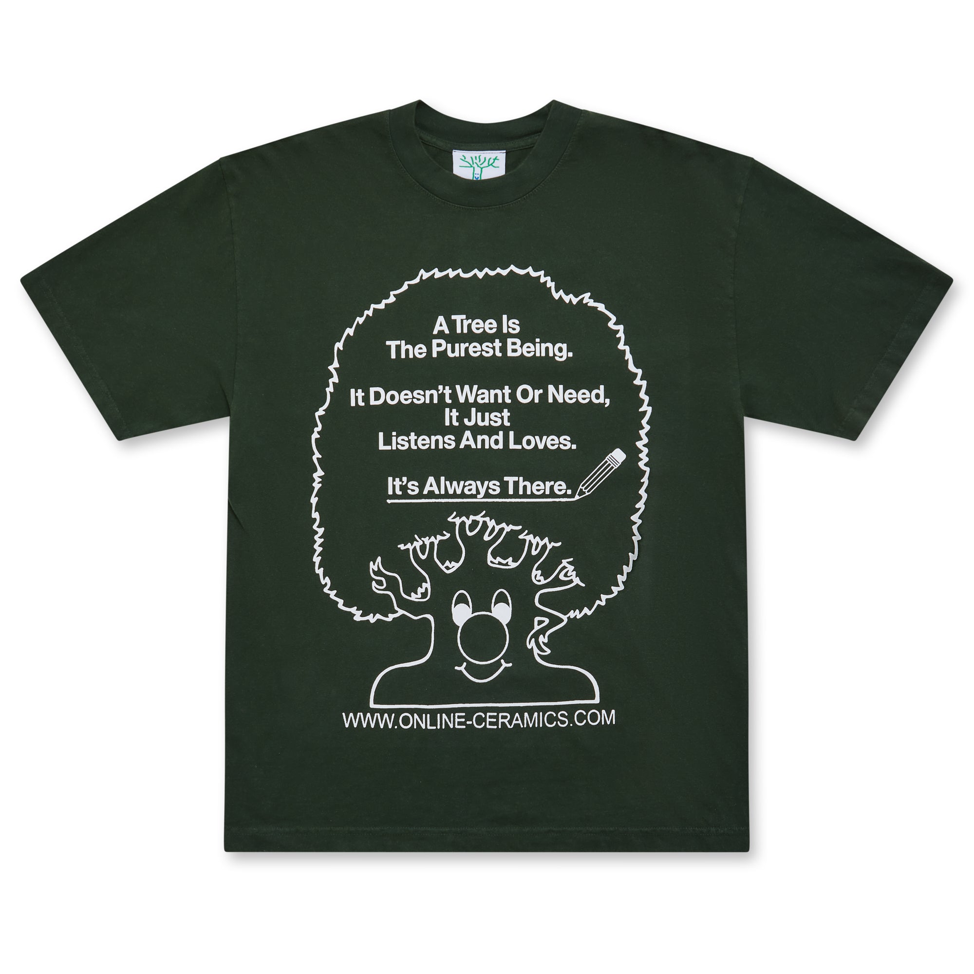 Online Ceramics - A Tree Is The Purest Being Tee - (Ivy) view 1