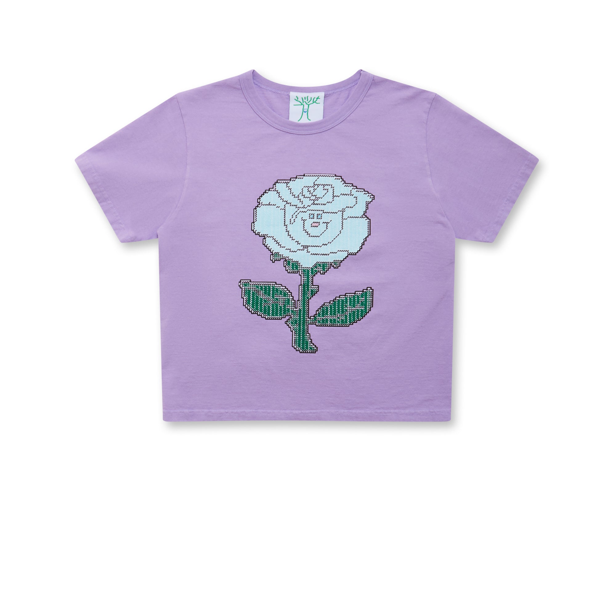 Online Ceramics - Blue Rose Smiley Baby Tee - (Lilac) view 1
