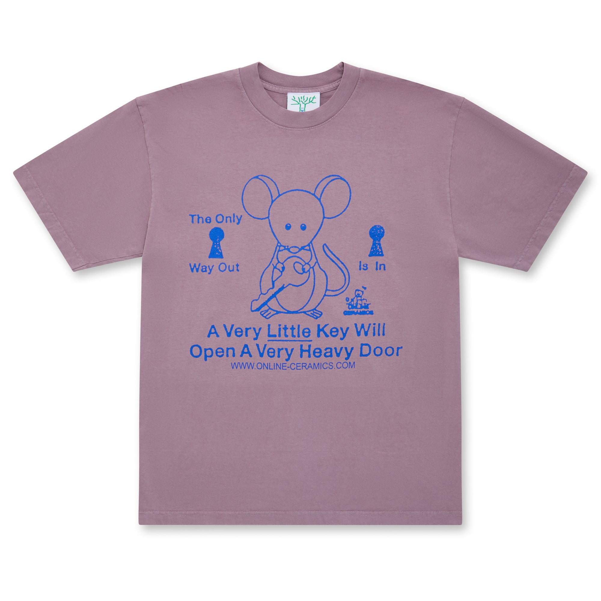 Online Ceramics - The Only Way Out Is In Tee - (Purple) view 1