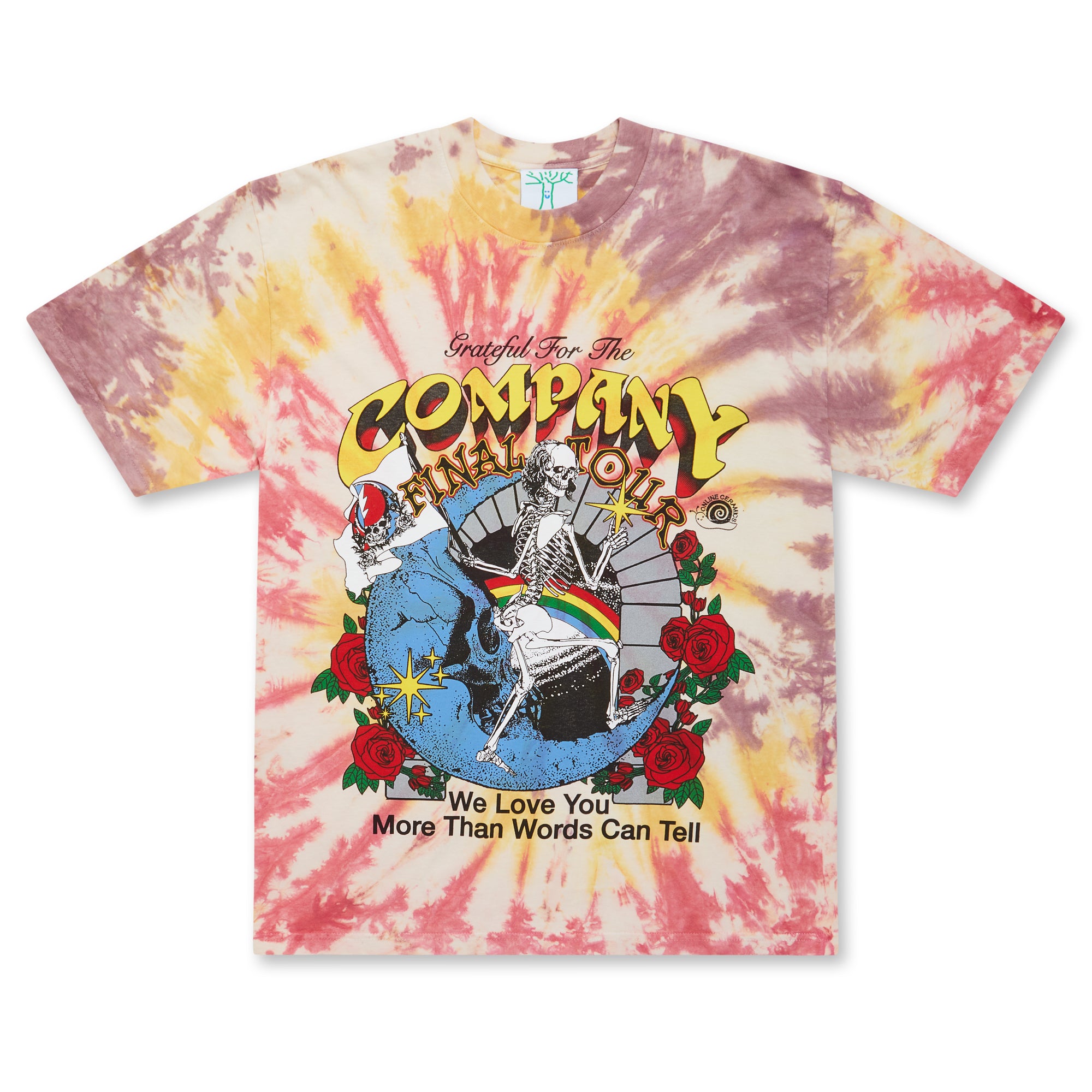 Online Ceramics - Grateful For The Company Tee - (Tie-Dye) view 1
