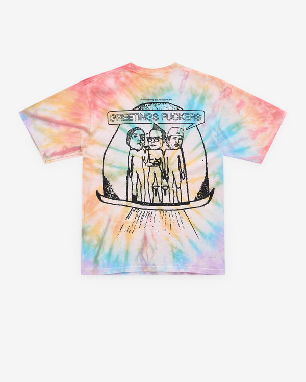Online Ceramics - Men's Blink 182 Aliens Exist T-Shirt - (Tie Dye)
