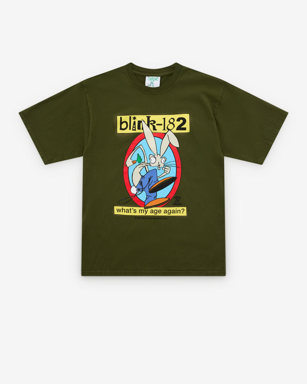 Online Ceramics - Men's Blink 182 Whats My Age Again? T-Shirt - (Green)