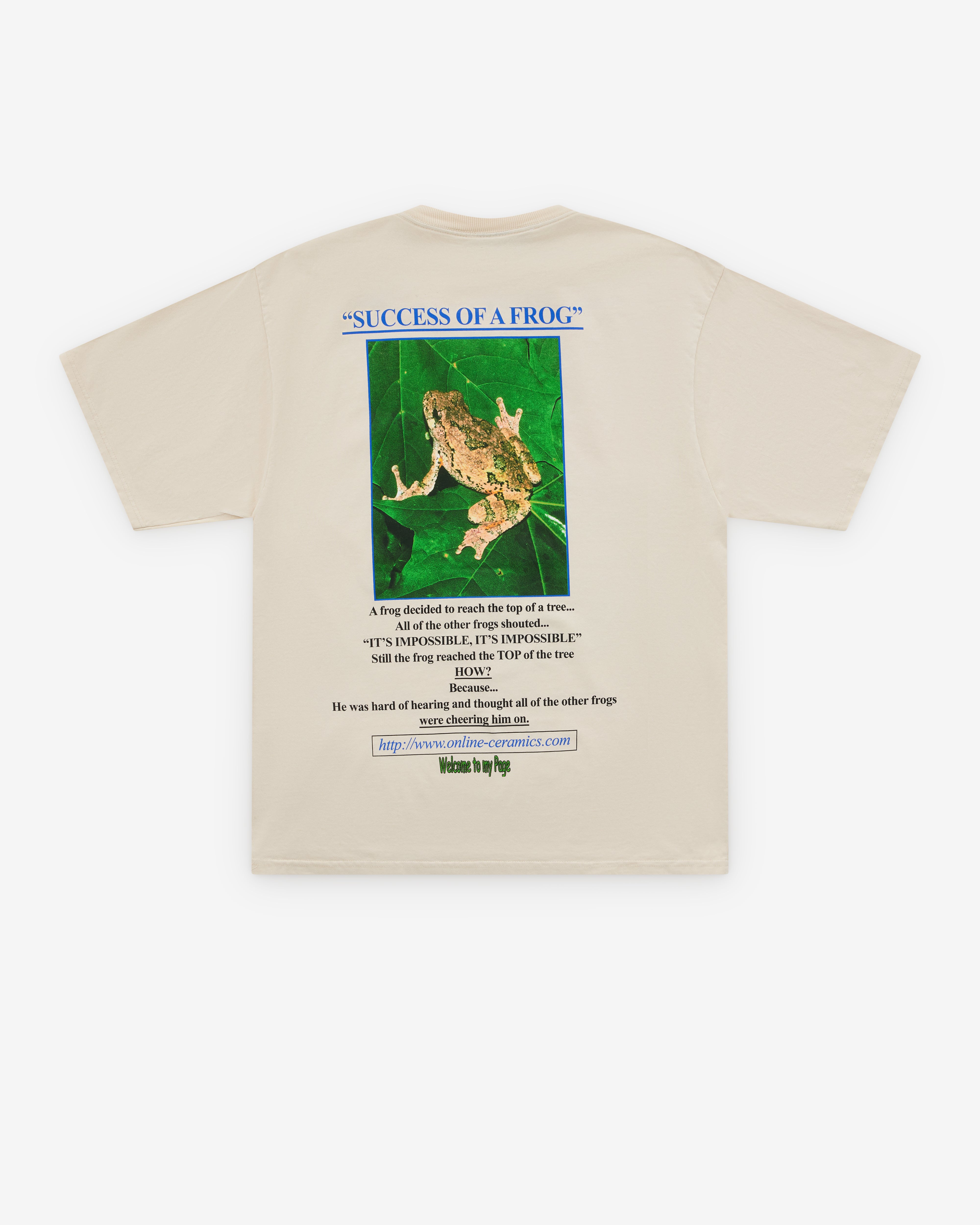 Online Ceramics: Men's Success Of A Frog T-Shirt (Cream) | DSML E-SHOP