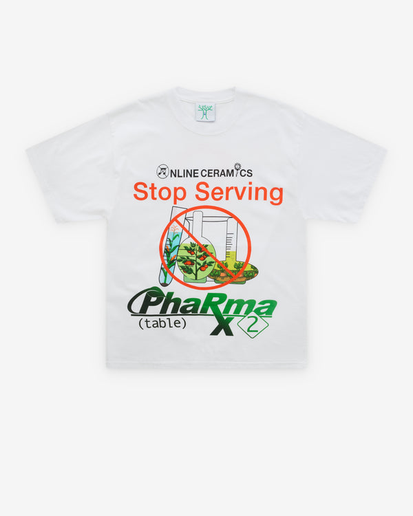Online Ceramics - Men's Pharma 2 Table T-Shirt - (White)