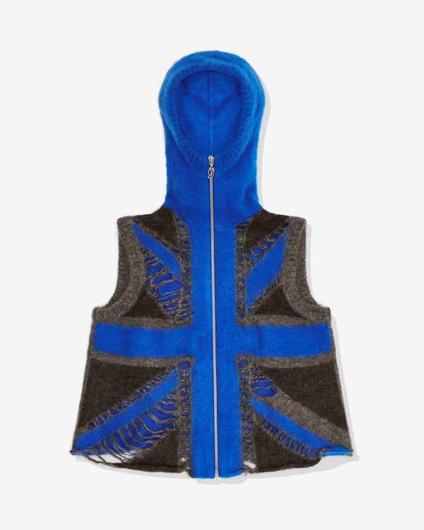 Oscar Ouyang - Men's Union Jack Ladder Knit Gilet - (Blue)