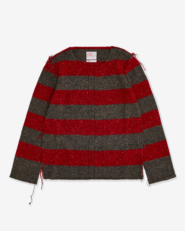 Oscar Ouyang - Men's Cornish Mug Stripe Knit - (Red/Khaki)