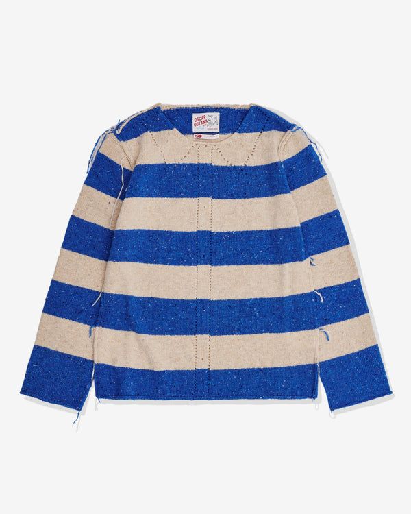 Oscar Ouyang - Men's Cornish Mug Stripe Knit - (Blue/White)