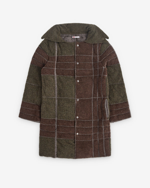 Oscar Ouyang - Men’s Tartan Puffer Coat - (Green)