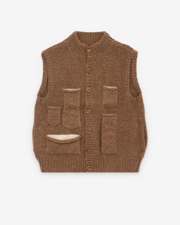 Oscar Ouyang - Men’s Multi Pocket Vest - (Brown)