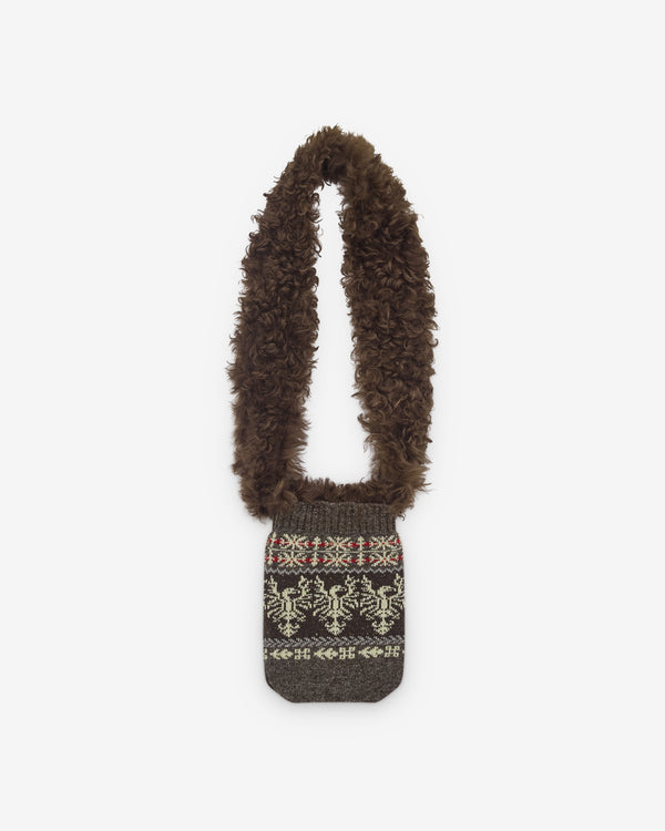 Oscar Ouyang - Men’s Fair Isle Phoenix Knit Bag - (Brown)
