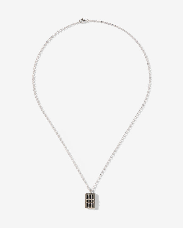 Ouie - Iolite Cage Necklace - (Sterling Silver)