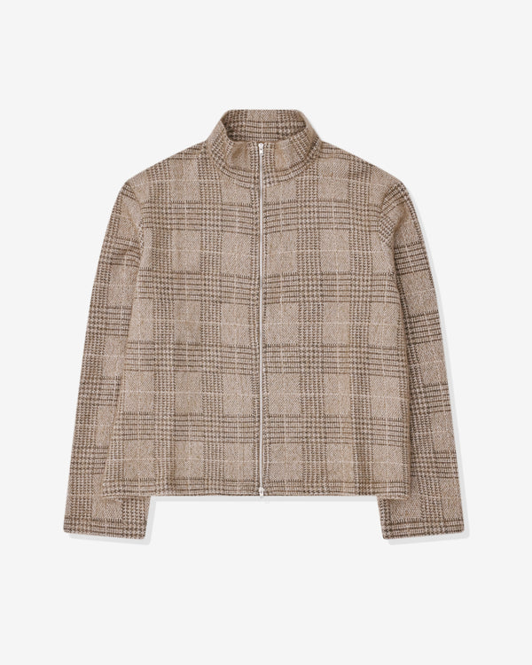 Our Legacy - Men's Shrunken Fullzip Polo - (Beige Hound Check)