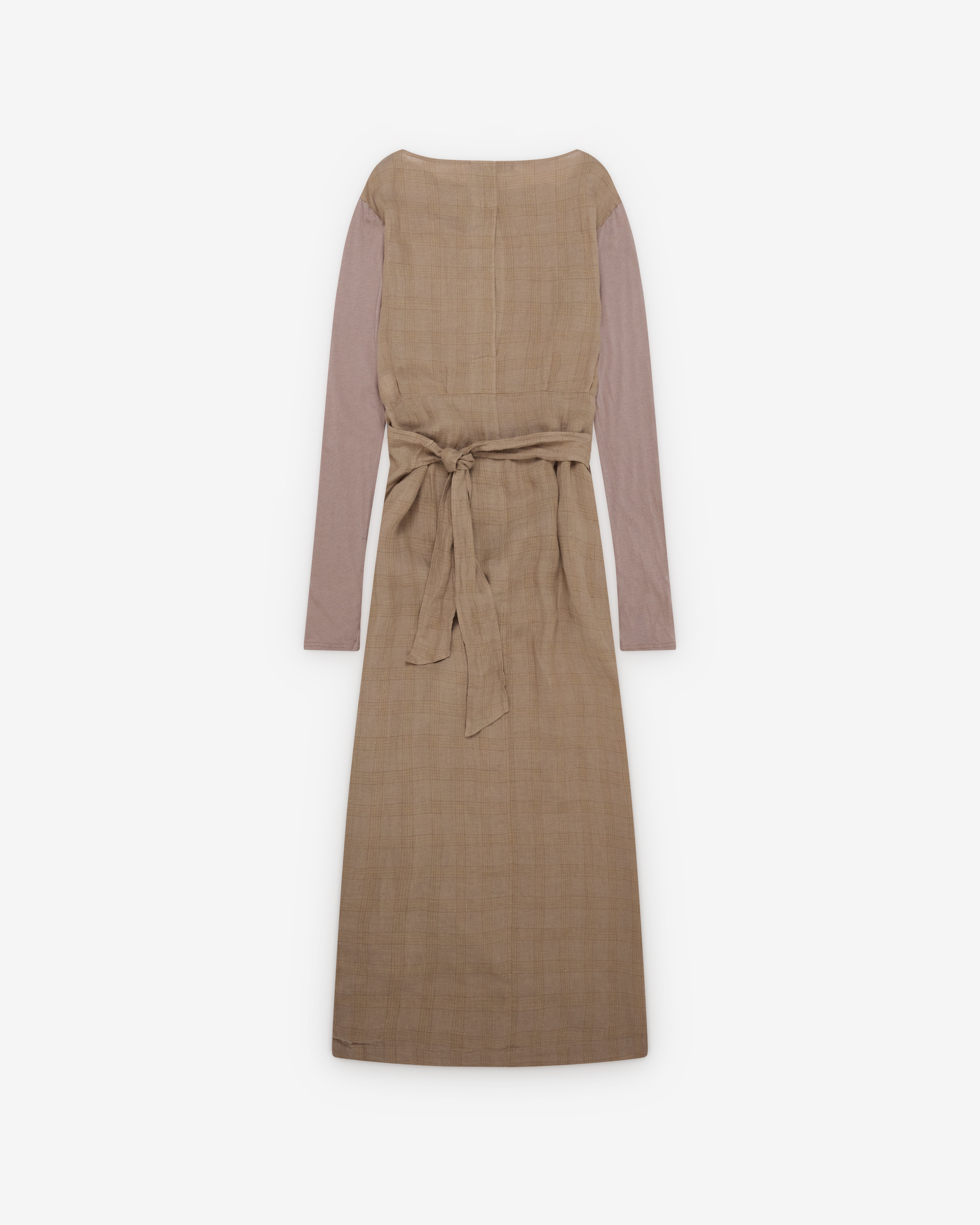 Our Legacy: Women's Twisted Dress (Vacay Check Gauze Linen