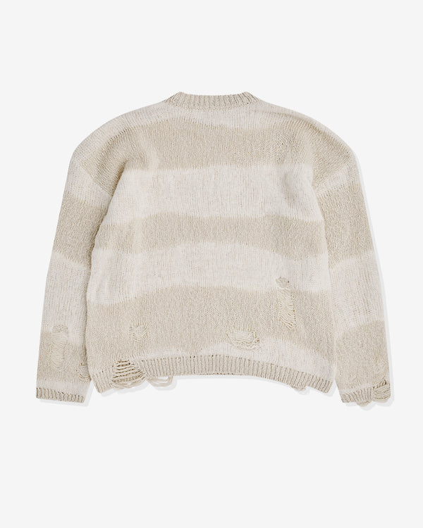 Our Legacy - Men’s Popover Roundneck - (White Destructive Wave)