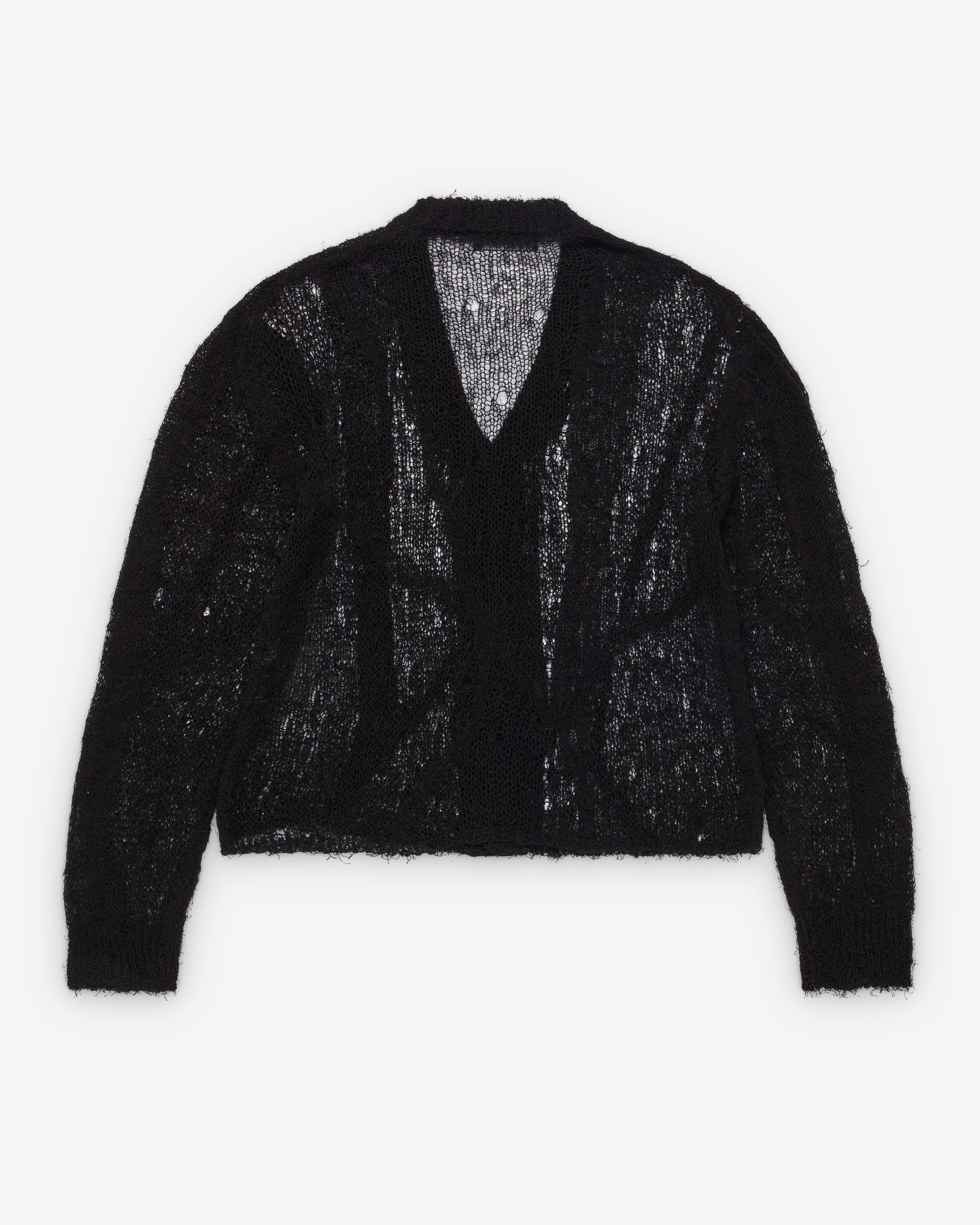 Our Legacy: Men's Academy Cardigan (Black Ragged Open Linen