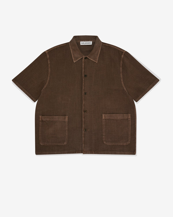 Our Legacy - Men's Elder Shirt - (Brown Sparse Panama)