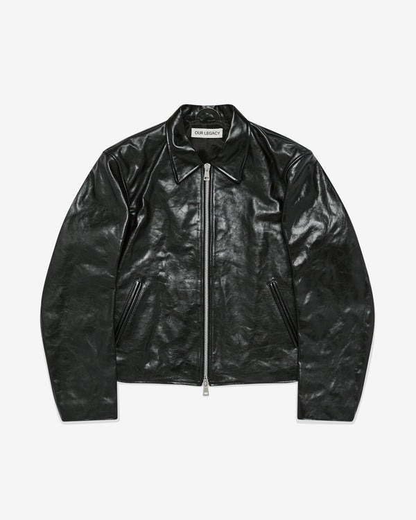 Our Legacy - Men’s Mini Jacket - (Top Dyed Black Leather)
