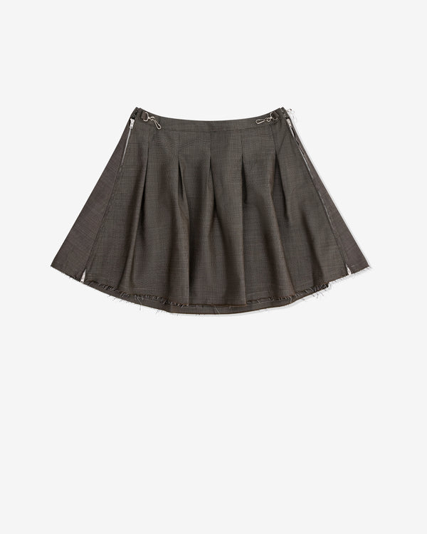 Our Legacy - Women's Object Skirt - (Grey Atom Check Wool)