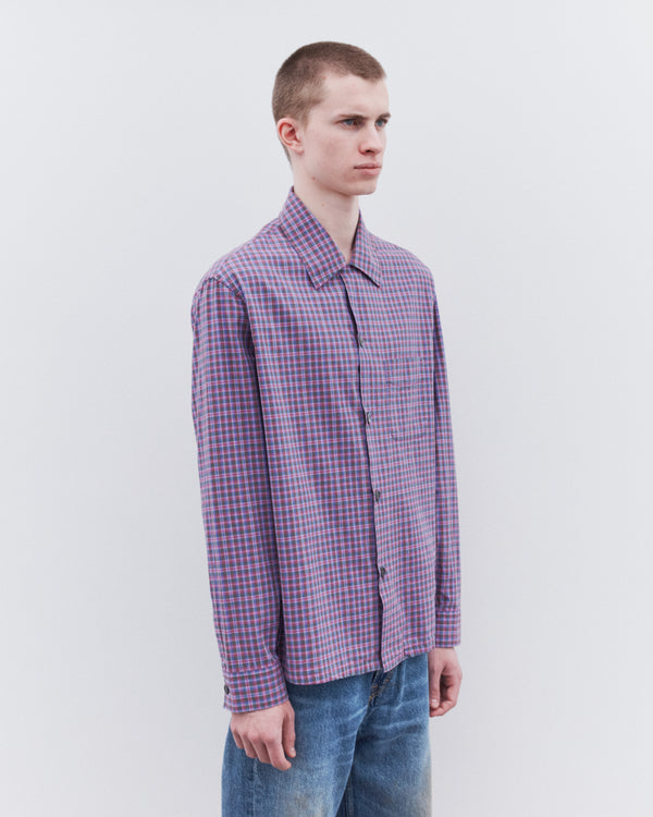 Our Legacy - Men's Heusen Shirt - (Venice Check Almost Seersucker)
