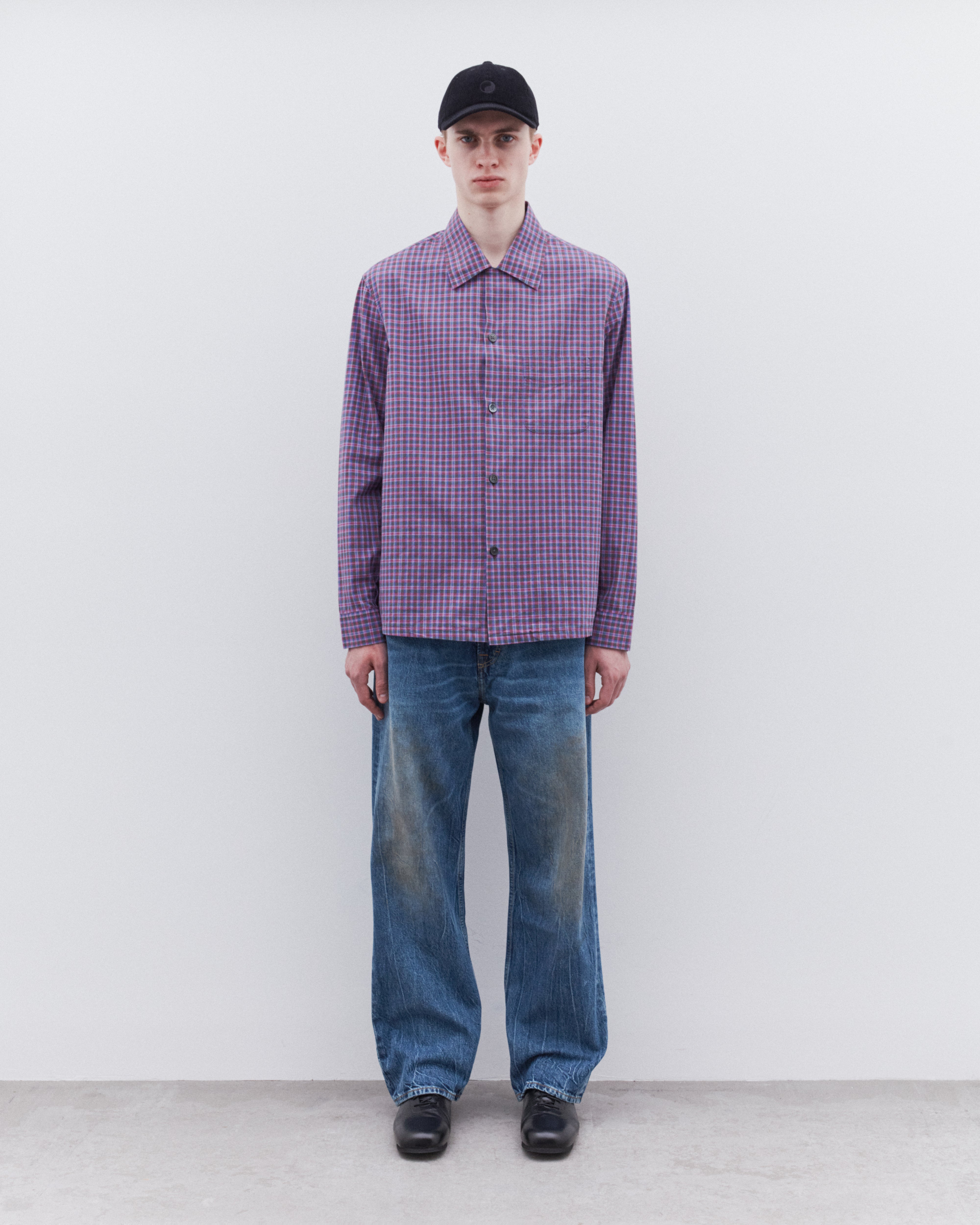 Our Legacy: Men's Heusen Shirt (Venice Check Almost Seersucker