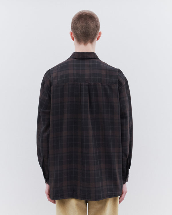 Our Legacy - Men’s Borrowed Shirt - (Black Sheer Shadow Check)