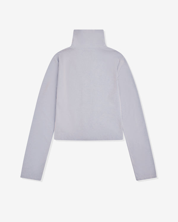 Our Legacy - Women’s Slim Zip Longsleeve - (Solaro Blue Micro Rib)