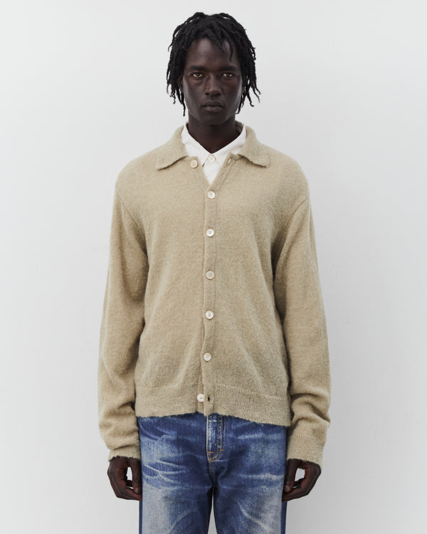 Our Legacy - Men's Evening Polo - (Soft Sage Fuzzy Alpaca)