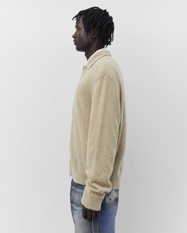 Our Legacy - Men's Evening Polo - (Soft Sage Fuzzy Alpaca)