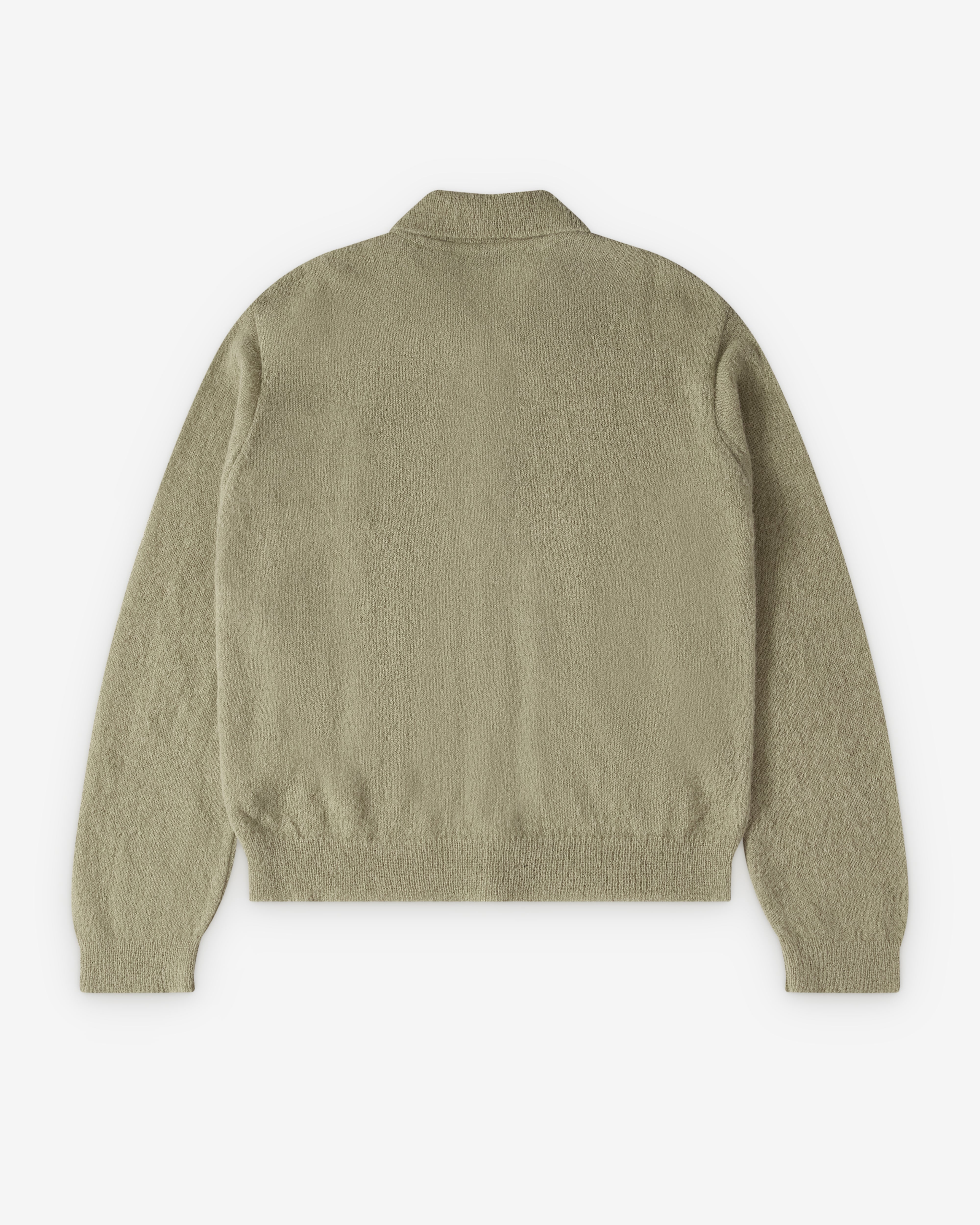 Our Legacy: Men's Evening Polo (Soft Sage Fuzzy Alpaca) | Dover